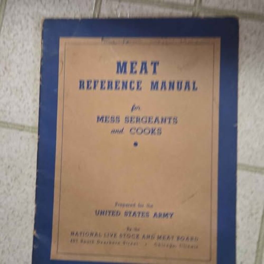 Vintage 1943 US Army Meat Reference Manual